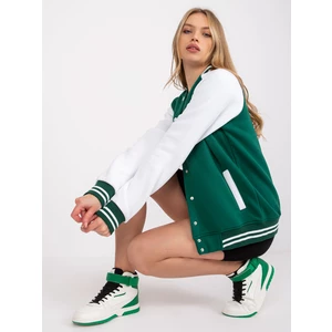 Dark green and white Porto RUE PARIS bomber jacket