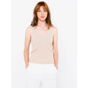 Light Pink Ribbed Tank Top CAMAIEU - Women