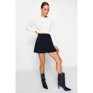 Trendyol Navy Blue A-Line with Stitching Detail/A bell-shaped Formal Thessaloniki/Knitwear Look Knitted Skirt