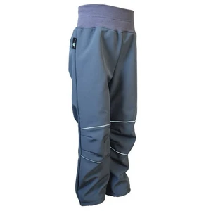 Children's softshell pants - dark gray-reflective