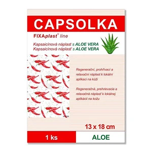 FIXAplast CAPSOLKA Kapsaicínová hřejivá náplast ALOE 13 x 18 cm 1 ks