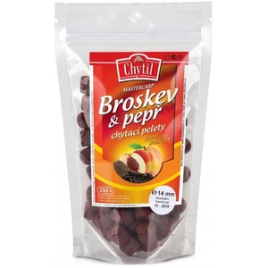 Chytil chytacie pelety s dierkou 250 g - príchuť broskyňa/ korenie - priemer 20 mm