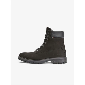 Tommy Hilfiger Black Mens Ankle Leather Boots Tommy Jeans - Men