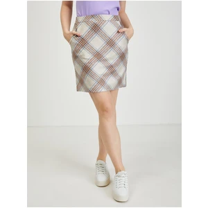 Beige ladies checkered skirt ORSAY - Ladies