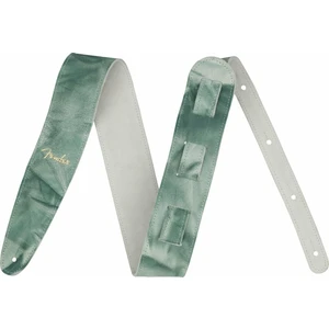 Fender Tie Dye Leather Strap Ledergurte für Gitarren Green