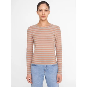 Brown Striped T-Shirt Noisy May Stevie - Women