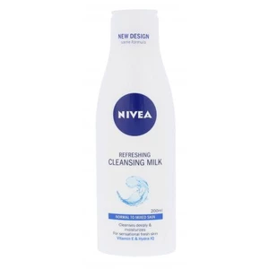 Nivea Refreshing 200 ml čisticí mléko pro ženy na normální pleť; na smíšenou pleť