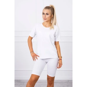 Set of top+leggings white