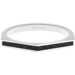 Gravelli Ocelový prsten s betonem Two Side ocelová/antracitová GJRWSSA122 50 mm