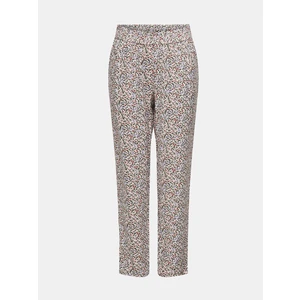 White flowered shortened trousers JDY Staar - Women