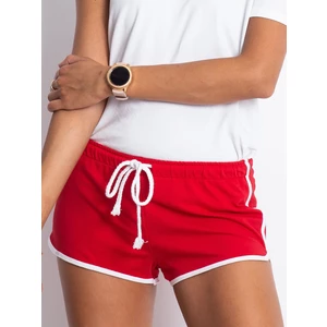 Red sweat shorts