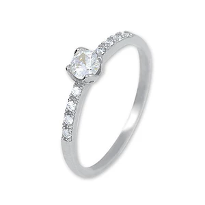 Brilio Silver Okouzlující stříbrný prsten s krystaly 426 001 00572 04 60 mm