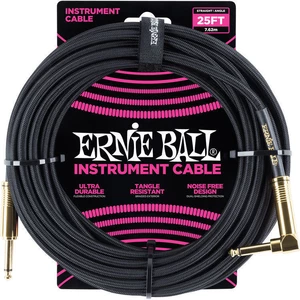 Ernie Ball P06058 Noir 7,5 m Droit - Angle