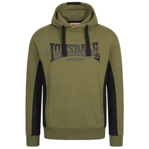 Felpa con cappuccio da uomo Lonsdale Olive