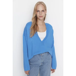 Trendyol Sweater - Blue - Regular fit