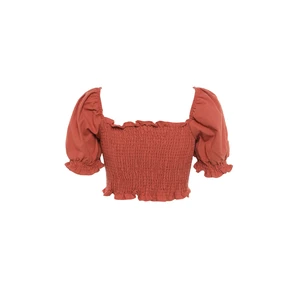 Trendyol Cinnamon Petite Gipe Blouse