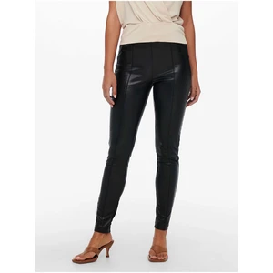 Black Leatherette Leggings ONLY Jessie - Women