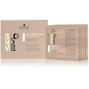 Schwarzkopf Professional Detoxikační vitamínová kúra pro matné blond vlasy BLONDME (Vitamin Shot) 5 x 5 g