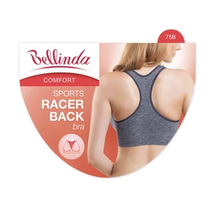 Bellinda Women's Sports Bra SPORTS RACER BACK BRA - Seamless women's bra with cut-out back - black