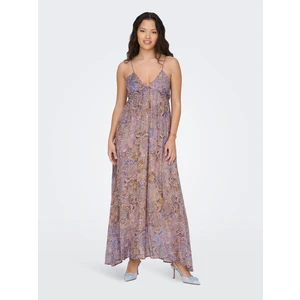 Brown-blue women's patterned maxi-dresses ONLY Phoenix - Women