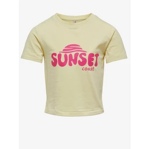 Light yellow girly T-shirt ONLY Amy - Girls