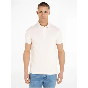 Cream Mens Polo T-Shirt Tommy Hilfiger 1985 Slim Polo - Men