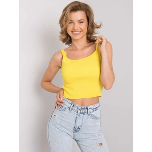 Women's yellow ribbed top