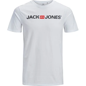 Jack&Jones PLUS Pánske tričko JJECORP Regular Fit 12184987 White 6XL