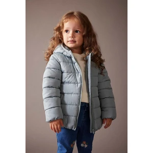 DEFACTO Baby Girl Water Repellent Hooded Puffer Coat