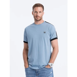 Ombre Men's cotton t-shirt with contrasting inserts