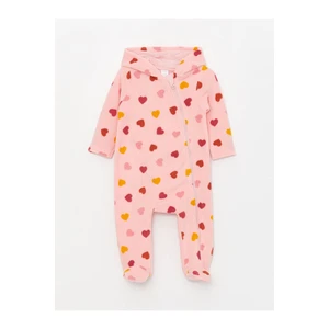 LC Waikiki Lcw Hooded Long Sleeve Patterned Baby Girl Jumpsuit