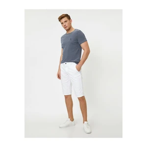 Koton Men's White Pocket Detailed Shorts