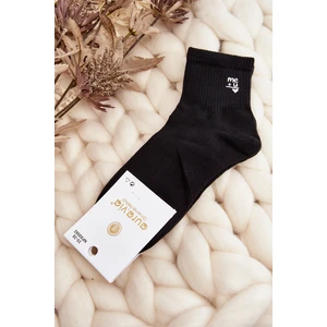 Women's cotton socks black