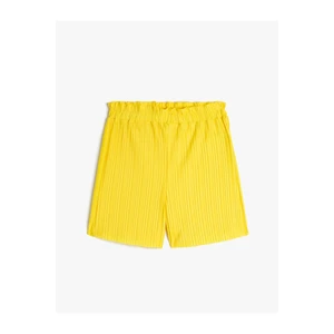 Koton Shorts Pleated, Elastic Waist, Comfortable Cut