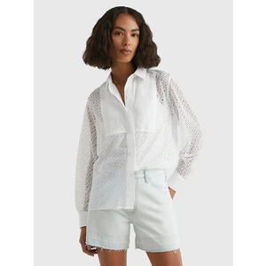 White Ladies Lace Patterned Shirt Tommy Hilfiger - Women