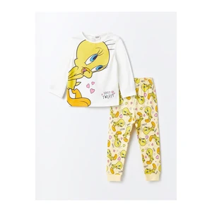 LC Waikiki Tweety Printed Baby Girl Pajamas Set