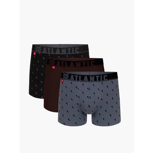 Boxer shorts Atlantic 3MH-174 A'3 S-2XL black-chocolate-grey 088