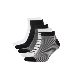 DEFACTO Men's 5-Pack Cotton Ankle Socks