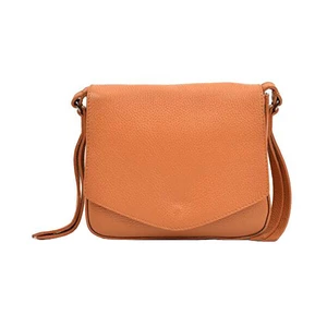 Carla Ferreri Dámská kožená crossbody kabelka SS19CF1398 Cognac