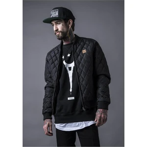 Diamond Quilt Nylon Jacket black