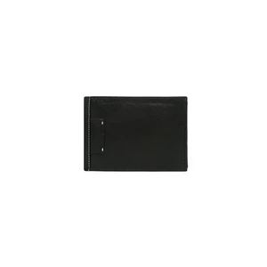 Men's black horizontal leather wallet