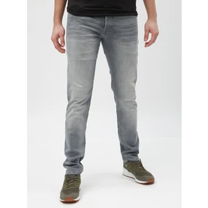 Světle šedé slim fit džíny s vyšisovaným efektem Jack & Jones Glenn - Pánské