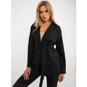 Black elegant striped jacket