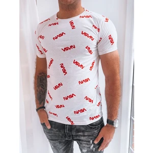 White men's T-shirt with Dstreet print