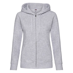 Gray hoodie zipped Fruit Of The Loom