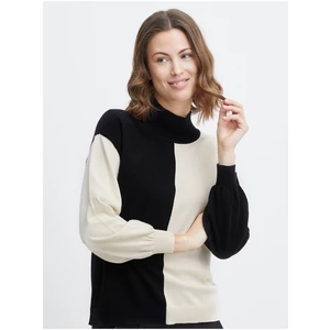 Cream-black women's sweater Fransa