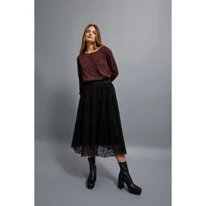 Flared midi skirt