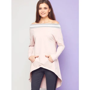 Sweatshirt I... Mi with a wide neckline pink