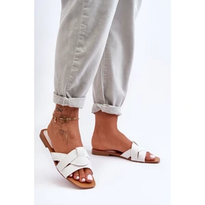 Women's material sandals white Aversa