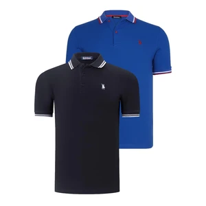 DUAL SET T8594 DEWBERRY MENS T-SHIRT-BLACK-SAX